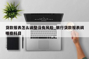 贷款报表怎么调整没有风险_银行贷款报表调哪些科目